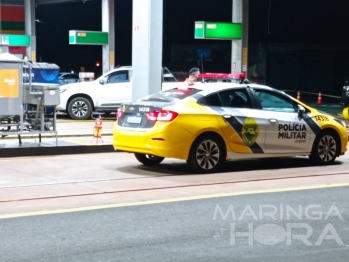foto de Maringá; assaltante ferido em troca de tiros com a polícia após roubo de caminhonete