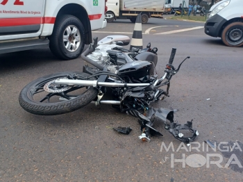 foto de Jovem sofre traumatismo craniano e é socorrido em estado gravíssimo após bater moto na lateral de caminhão na BR-376