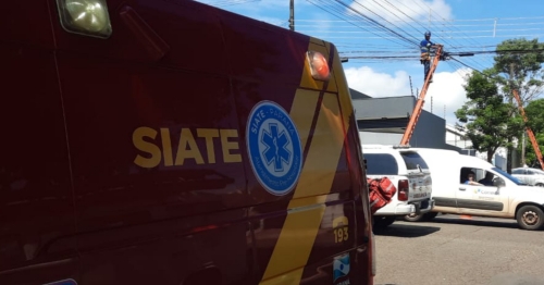 Rapaz leva choque enquanto trabalhava em Maringá