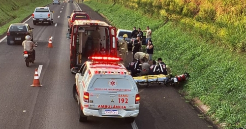 Acidente grave na BR-376 no início da noite mobiliza Corpo de Bombeiros e Samu