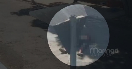 Vídeo mostra cena impressionante do momento em que homem morre ao ser atropelado em Paiçandu
