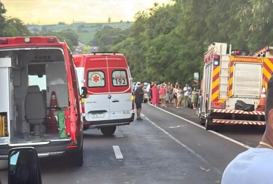 foto de Carro sai da pista após colisão, bate em árvore e homem acaba morrendo na PR-317