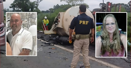 Colisão frontal entre veículos de carga mata duas pessoas no PR