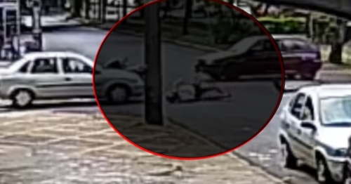 Vídeo: imagens mostram motorista invadindo preferencial e causando grave acidente em Maringá