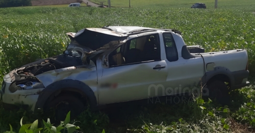Rapaz morre após capotar veículo na região de Maringá