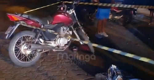 Motociclista morre após bater contra caçamba de entulho em Maringá