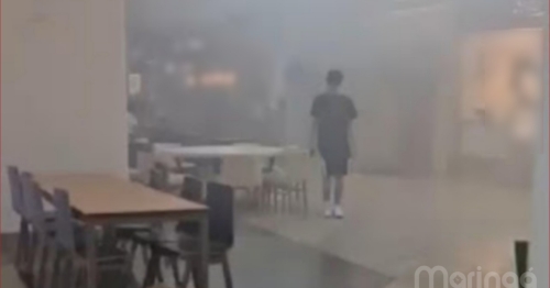 Princípio de incêndio no interior de shopping causa grande susto em Maringá