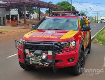 foto de Criança e mulher são socorridas após acidente envolvendo carro e caminhão em Maringá