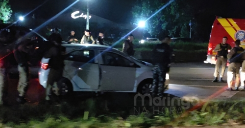 Suspeito morre em confronto com a PM após roubo de carro em Maringá