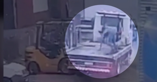 Vídeo mostra momento em que homem sofre grave acidente de trabalho em Maringá