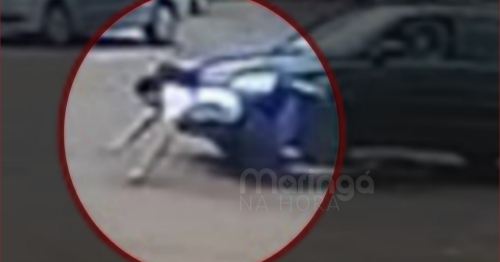 Imagens mostram momento em que adolescente é atropelado por carro enquanto andava de bicicleta na região