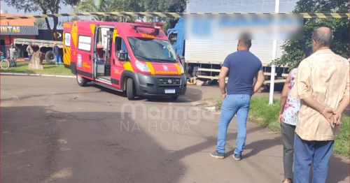 Mulher morre após ser atingida por caminhão na região