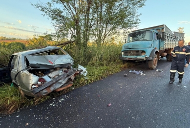 foto de Acidente fatal na PR-317: homem é atropelado por caminhão ao verificar carro com defeito