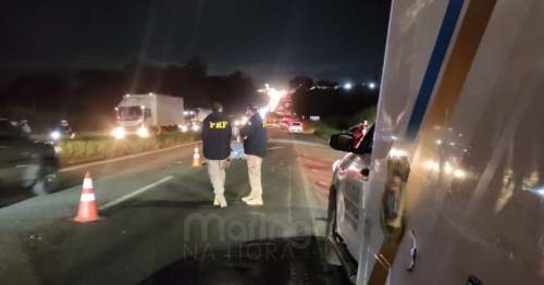 Jovem morre em acidente entre moto e carreta na BR-376, em Sarandi