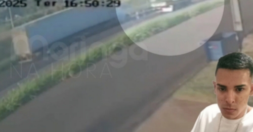 Câmera flagra momento exato de acidente que matou jovem de 21 anos na BR-376, em Sarandi