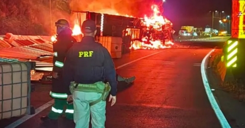 Motorista morre em grave acidente e BR-376 é totalmente interditada