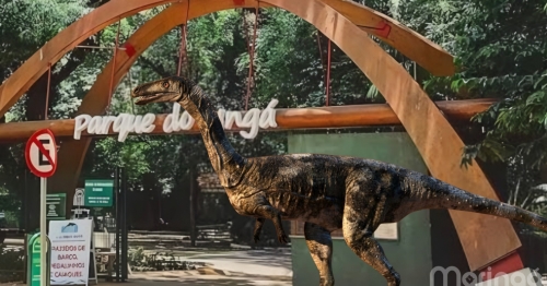 Parque do Ingá recebe exposição com réplica do fóssil do primeiro dinossauro do Paraná