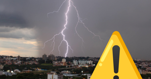 Defesa Civil do Paraná divulga alerta de tempestades para esta sexta-feira, 9, em Maringá e região