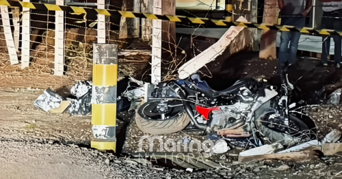 Moto de alta cilindrada atinge cerca e rapaz morre na região