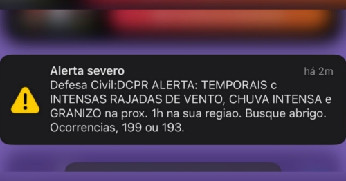 Defesa Civil alerta: temporal severo atinge Maringá e região