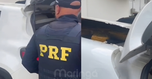 Polícia Rodoviária Federal apreende 53 kg de pasta-base de cocaína escondidos em teto de veículo em Maringá