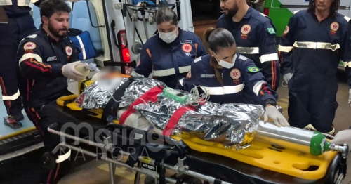 Criança de 6 anos sofre traumatismo craniano e lesão abdominal grave após queda de bicicleta em Sarandi