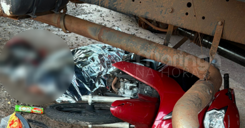 Acidente entre moto e caminhão deixa um morto próximo aos Arautos do Evangelho, em Maringá