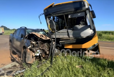 foto de Vítima de colisão entre caminhonete e ônibus não resiste e morre no hospital na região