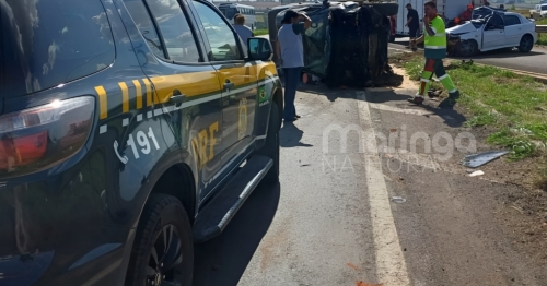 Acidente grave próximo a praça de pedágio termina com homem morto na BR-376