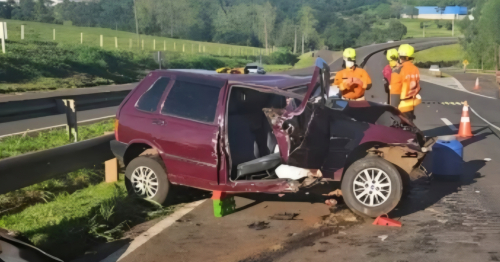 Grave acidente na BR-376 deixa um morto após colisão entre carro e carreta