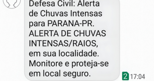 Veja como se cadastrar e receber alertas gratuitos de chuva, temporal e granizo no celular