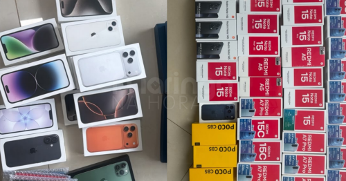 Denúncia leva Polícia Federal a encontrar dezenas de celulares e remédios irregulares no centro de Maringá