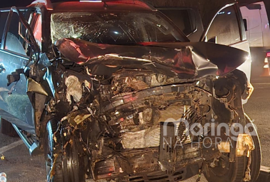 foto de Acidente entre caminhonete e carreta termina em morte no Contorno Sul de Marialva
