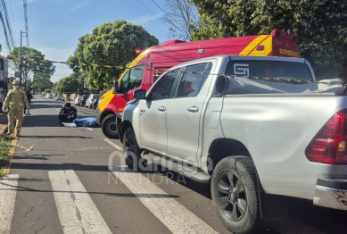 foto de Motociclista morre após grave colisão com caminhonete em Maringá