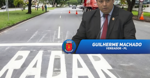 Sinalização no asfalto: Guilherme Machado pede estudo para alertar motoristas sobre radares