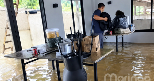 Cheia do Rio Paraná alaga quiosques de clube na região de Foz do Iguaçu